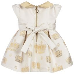 Lesy-Girls Ivory & Gold Dress | Childrensalon Outlet