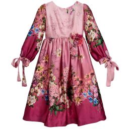 Lesy-Girls Pink Floral Long Dress | Childrensalon Outlet