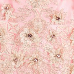 ليزي-فستان تول لون زهري و ذهبي للفتيات | Childrensalon Outlet