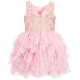 ليزي-فستان تول لون زهري و ذهبي للفتيات | Childrensalon Outlet