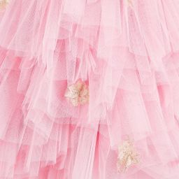 ليزي-فستان تول لون زهري و ذهبي للفتيات | Childrensalon Outlet