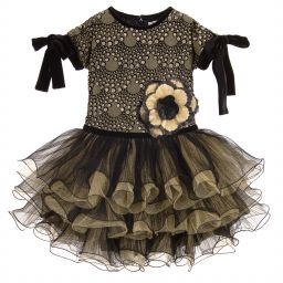 Lesy-Gold & Black Dress | Childrensalon Outlet
