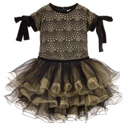 Lesy-Gold & Black Dress | Childrensalon Outlet