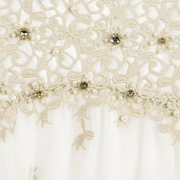 Lesy Luxury-Ivory & Gold Lace Dress | Childrensalon Outlet