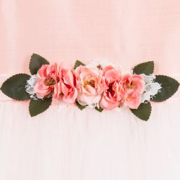 Lesy-Luxury Pink Silk Petal Dress | Childrensalon Outlet