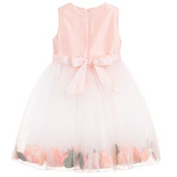 Lesy-Luxury Pink Silk Petal Dress | Childrensalon Outlet