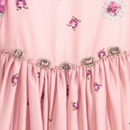 Lesy-Pink Satin Long Dress | Childrensalon Outlet