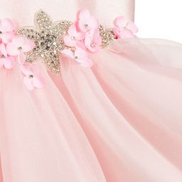 Lesy-Pink Tulle & Diamanté Dress | Childrensalon Outlet