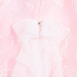 Lesy-Pink & White Lace Dress | Childrensalon Outlet