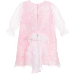 Lesy-Pink & White Lace Dress | Childrensalon Outlet