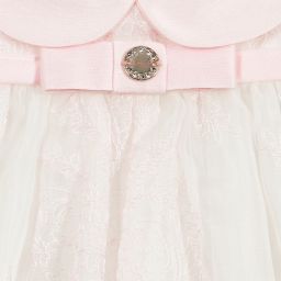 Lesy-Шелковое платье бело-розового цвета | Childrensalon Outlet