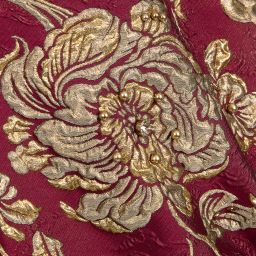 Lesy-Red & Gold Silk Brocade Dress | Childrensalon Outlet