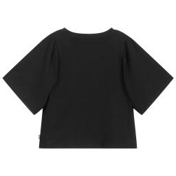 Levi's-تيشيرت قصير قطن جيرسي لون أسود للبنات | Childrensalon Outlet