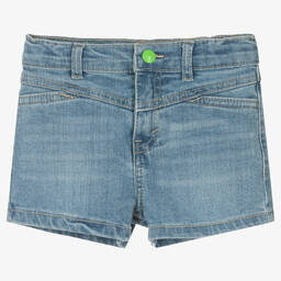 Levi's-Blue Denim High Rise Shorts | Childrensalon Outlet