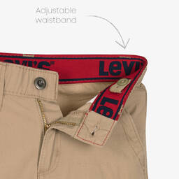 Levi's-Boys Beige Cotton Cargo Shorts | Childrensalon Outlet