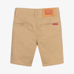 Levi's-Boys Beige Cotton Straight Fit Chino Shorts | Childrensalon Outlet