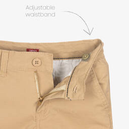Levi's-Boys Beige Cotton Straight Fit Chino Shorts | Childrensalon Outlet