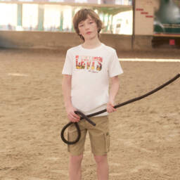 Levi's-Boys Beige Woven Cargo Shorts | Childrensalon Outlet