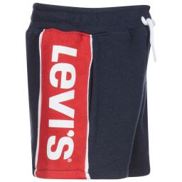 Levi's-شورت أطفال ولادي قطن جيرسي لون كحلي | Childrensalon Outlet
