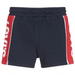 Levi's-شورت أطفال ولادي قطن جيرسي لون كحلي | Childrensalon Outlet