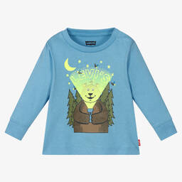 Levi's-Голубой хлопковый топ с рисунком | Childrensalon Outlet