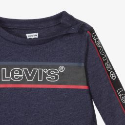 Levi's-توب أطفال ولادي قطن جيرسي لون كحلي | Childrensalon Outlet