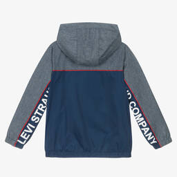 Levi's-Boys Blue Logo Windbreaker Jacket | Childrensalon Outlet