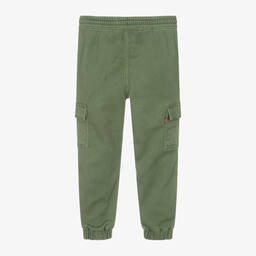 Levi's-Boys Green Cotton Cargo Joggers | Childrensalon Outlet