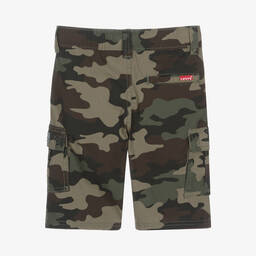 Levi's-Boys Green Cotton Cargo Shorts | Childrensalon Outlet