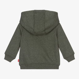 Levi's-توب هودي أطفال ولادي قطن جيرسي لون أخضر | Childrensalon Outlet