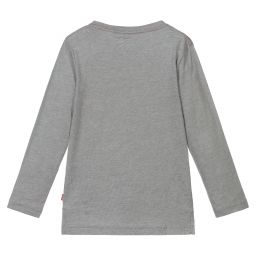 Levi's-Boys Grey Cotton Top | Childrensalon Outlet