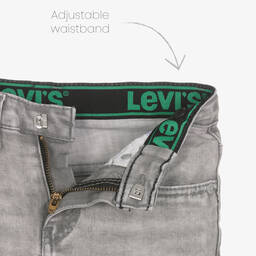 Levi's-Boys Grey Denim Slim Shorts  | Childrensalon Outlet