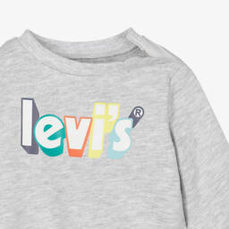 ليفايز-Boys Grey Logo Sweatshirt | Childrensalon Outlet