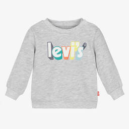 ليفايز-Boys Grey Logo Sweatshirt | Childrensalon Outlet