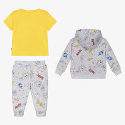 Levi's-Boys Grey & Yellow Tracksuit Set | Childrensalon Outlet