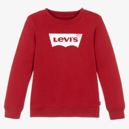 Levi's-Boys Red Logo Cotton Pullover | Childrensalon Outlet