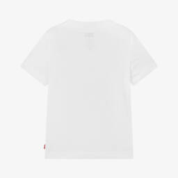 Levi's-Boys White Ocean Wave Tee | Childrensalon Outlet