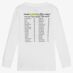 Levi's-Белый топ с гоночной машиной | Childrensalon Outlet