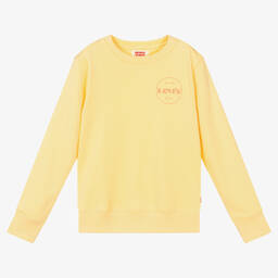 Levi's-Boys Yellow Logo Sweatshirt | Childrensalon Outlet