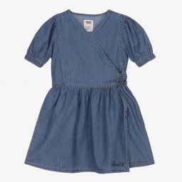 Levi's-Girls Blue Chambray Wrap Dress | Childrensalon Outlet