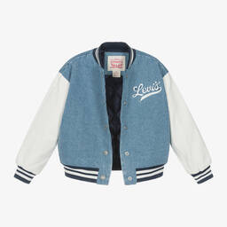 Levi's-Girls Blue Denim Bomber Jacket | Childrensalon Outlet