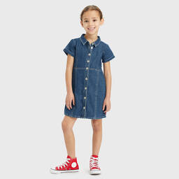 Levi's-Girls Blue Denim Dress  | Childrensalon Outlet