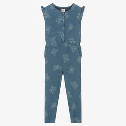 ليفايز-Girls Blue Jersey Jumpsuit | Childrensalon Outlet