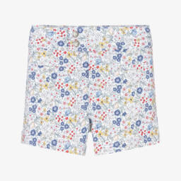 Levi's-Girls' Breezy Blue Floral Twill Shorts | Childrensalon Outlet