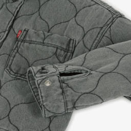 Levi's-Girls Charcoal Padded Denim Jacket | Childrensalon Outlet