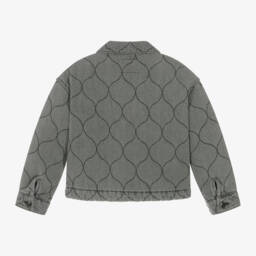 Levi's-Girls Charcoal Padded Denim Jacket | Childrensalon Outlet