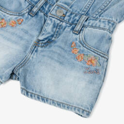 Levi's-Girls Classic Blue Denim Romper | Childrensalon Outlet
