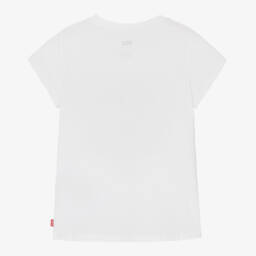 Levi's-Girls Cotton Logo Tee in Pure White | Childrensalon Outlet