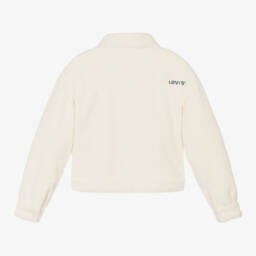 Levi's-Girls Cream Sherpa Fleece Coat | Childrensalon Outlet