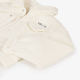 Levi's-Girls Cream Sherpa Fleece Coat | Childrensalon Outlet